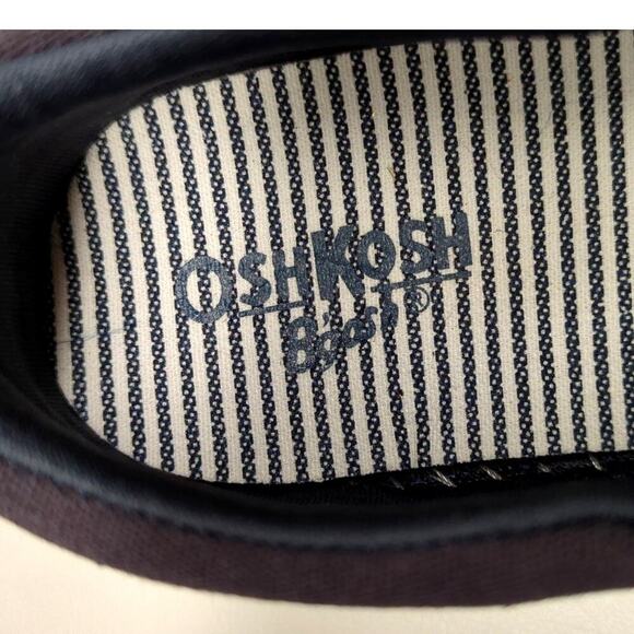 OshKosh B'Gosh Two-Toned Canvas Slip-On Shoes Navy Size 1M - Picture 5 of 8